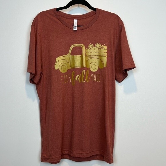 It’s Fall Ya’ll Screen print tee on Bella Canvas Shirt SZ LG NWOT - Picture 1 of 4